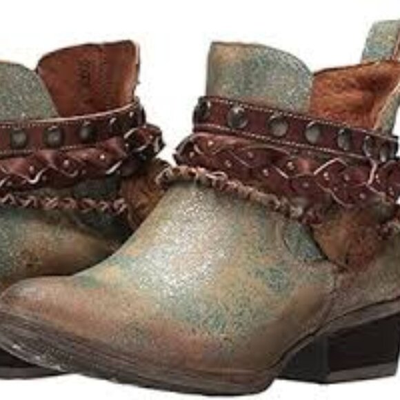 Circle G Women's Harness and Studded Booties - Round Toe Size 9 - Picture 13 of 13